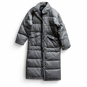 Tiffany Long Down Puffer Coat Grey 80% Down Size M